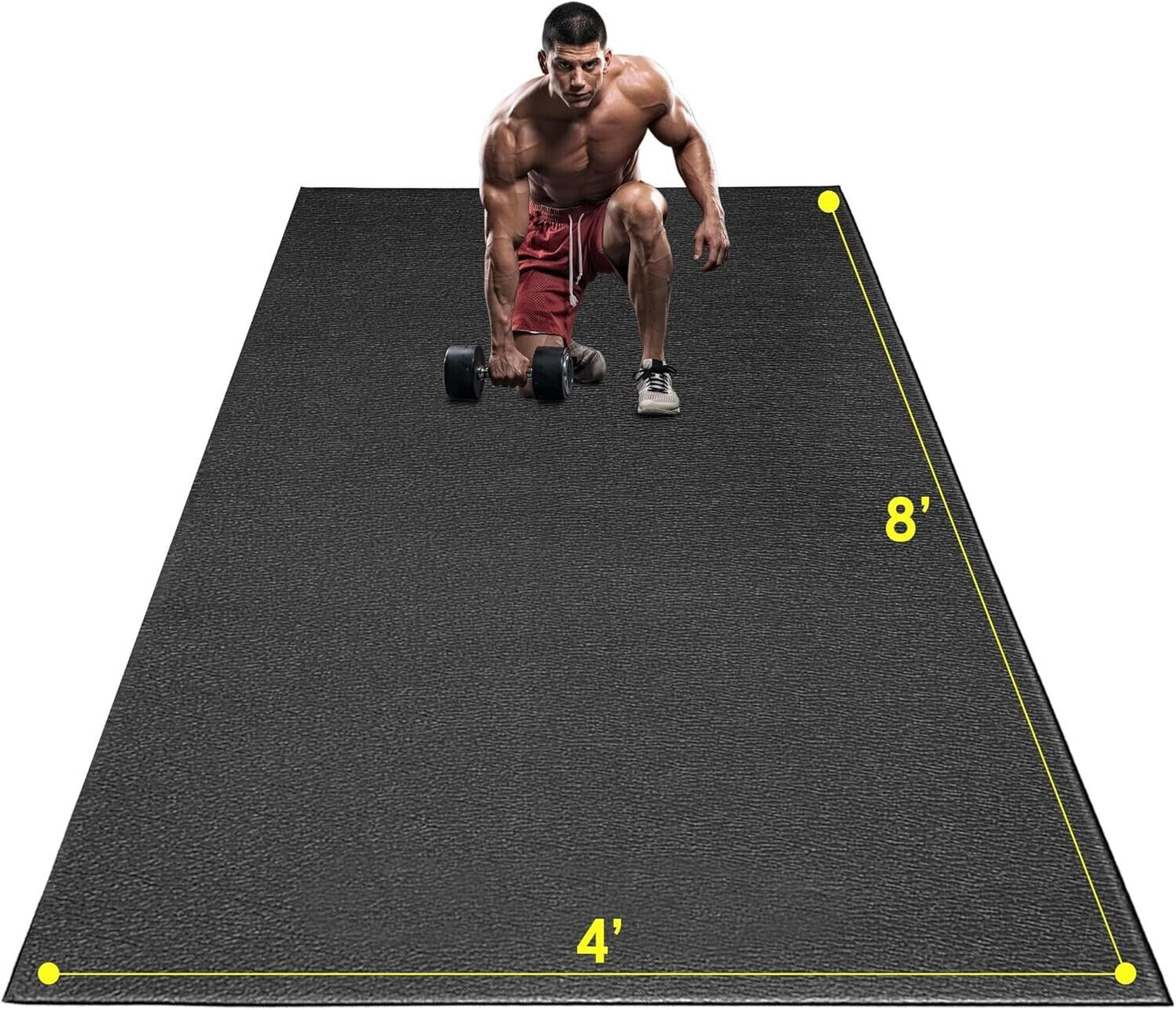 Transform Your Home Gym with Our Extra Durable 8' x 4' Non-Slip Exercise Mat – Perfect for All Workouts!