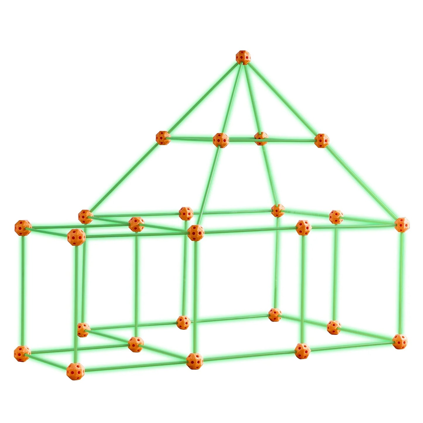 VEVOR Glow-in-the-Dark Fort Building Kit - Unlock Endless Adventures with STEM Fun for Kids (85 Pieces)
