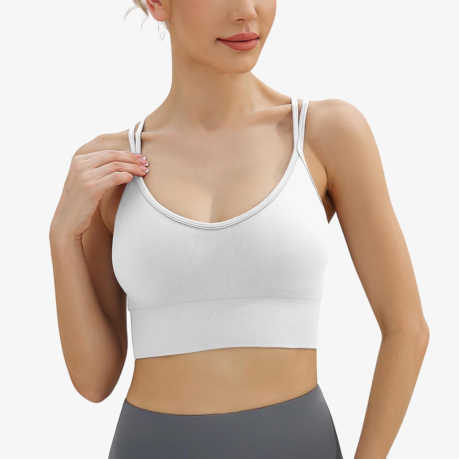 Elevate Your Workout with Our Women’s Strappy Cross Back Sports Bra - 3 Pack of Medium Support Padded Yoga Bras