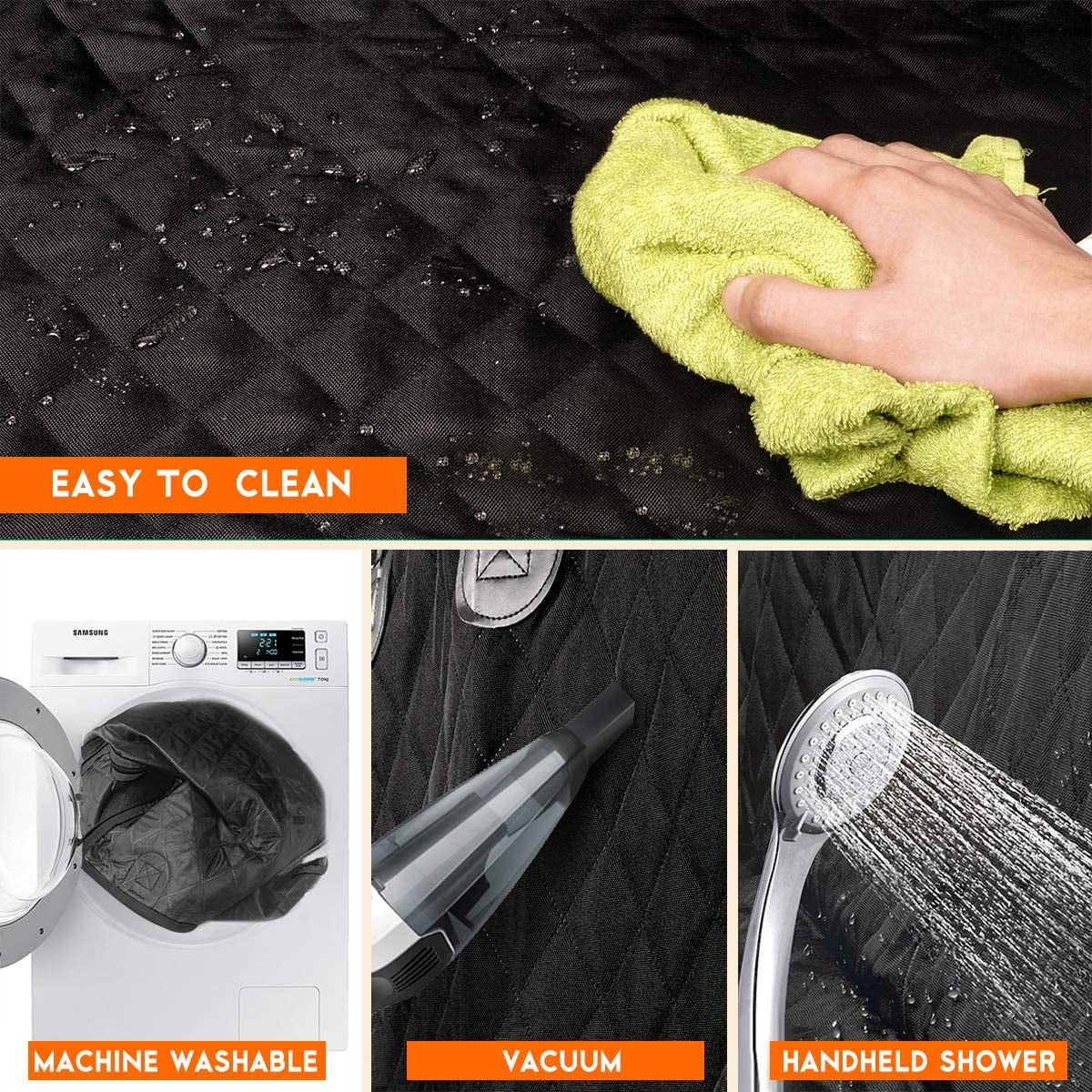 Ultimate Dog Car Seat Cover - Waterproof, Non-Slip Protector for Backseat Comfort - Universal Fit for All Cars, Trucks, and SUVs - Effortless Cleaning & Adjustable Safety Straps