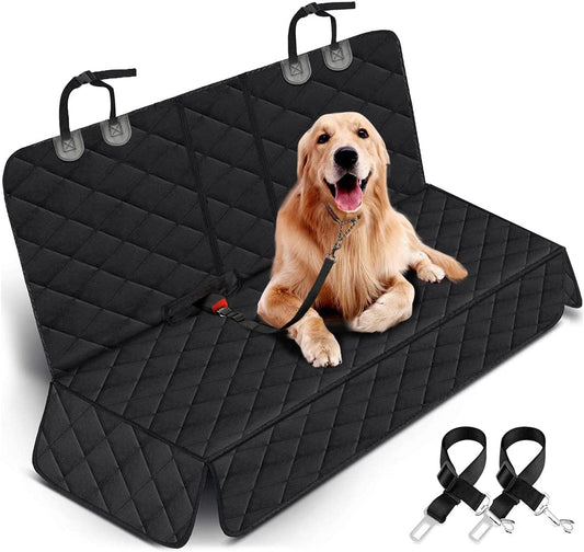 Ultimate Dog Car Seat Cover - Waterproof, Non-Slip Protector for Backseat Comfort - Universal Fit for All Cars, Trucks, and SUVs - Effortless Cleaning & Adjustable Safety Straps