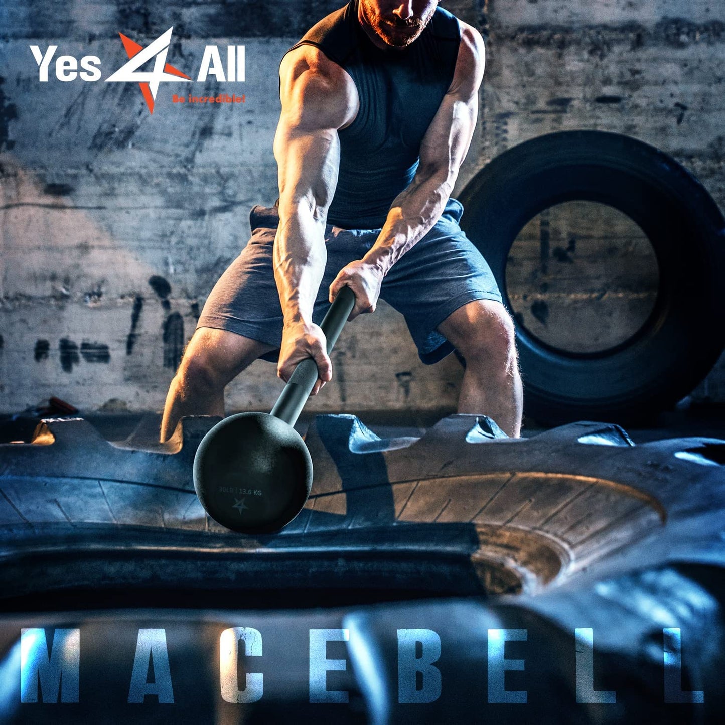 Unleash Your Strength with Our Durable Steel Mace Bell - Versatile Training for Total Body Fitness & Rehabilitation