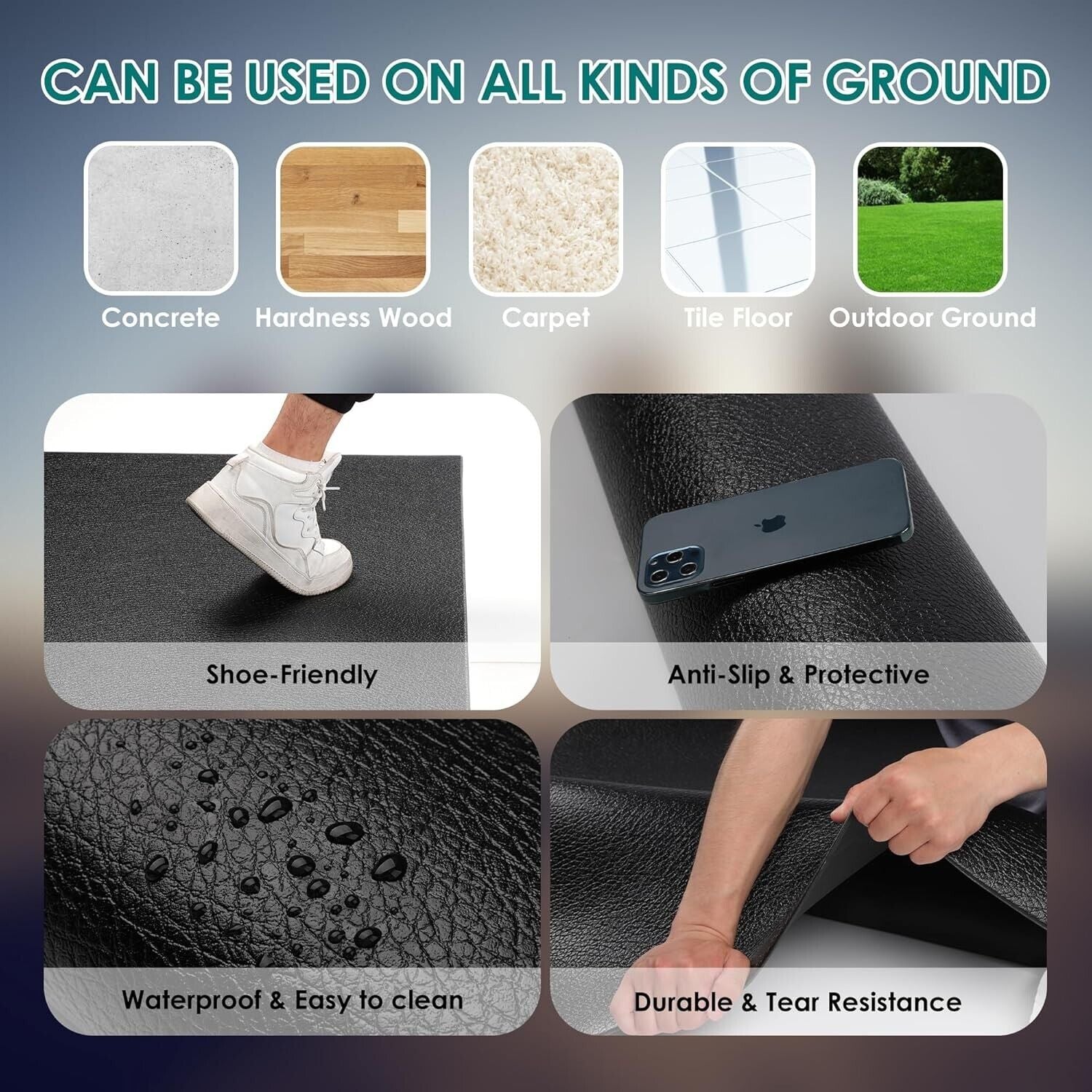 Transform Your Home Gym with Our Extra Durable 8' x 4' Non-Slip Exercise Mat – Perfect for All Workouts!