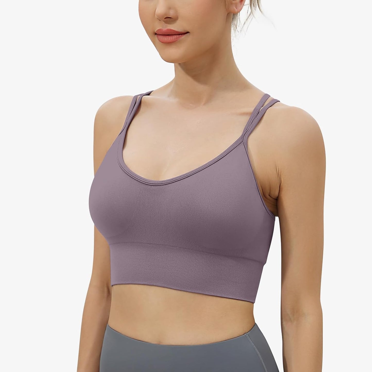Elevate Your Workout with Our Women’s Strappy Cross Back Sports Bra - 3 Pack of Medium Support Padded Yoga Bras